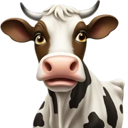 Cow hungry sticker