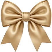 Beige bow sticker