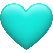 turquoise heart sticker