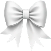 White bow sticker