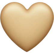 Beige heart  sticker