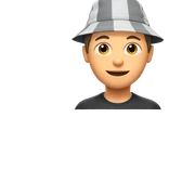 smiling boy with brown eyes sticker