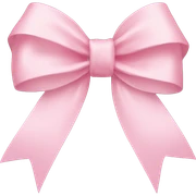 light pink ribbon bow sticker