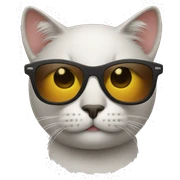 Cat with sunglasses sticker