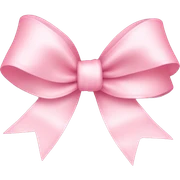 light pink ribbon bow sticker