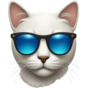 Cat with sunglasses sticker