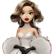 elegant girl in white dress sticker