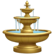golden fountain sticker