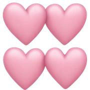 two light pink hearts sticker