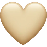 beige heart sticker