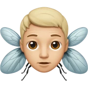 Persona alta con cara de mosca sticker