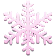 pastel pink snowflake  sticker