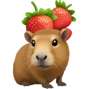 strawberry capybara  sticker