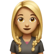 Cute girl sticker