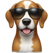 Dog with sunglasses  sticker