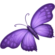 Purple butterfly sticker