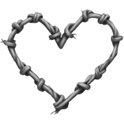 Barbed wire heart sticker