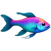 Colourfull fish sticker
