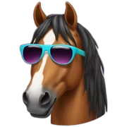 horse with sunglasses sticker