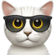 Cat with sunglasses sticker