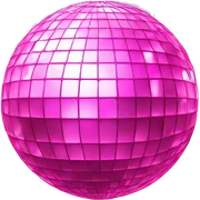 Pink disco ball sticker