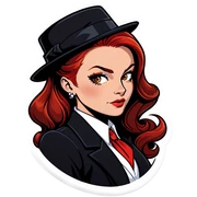 Mafia redhead sticker