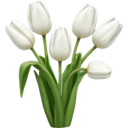 White tulips  sticker