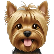 Yorkshire terrier con chupete sticker