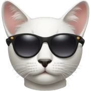 Cat with sunglasses sticker