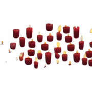 Two dark red candles sticker