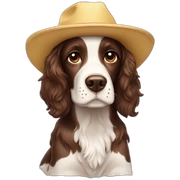 spring spaniel with hat sticker