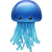 blue jellyfish sticker