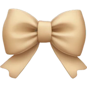 Beige bow sticker