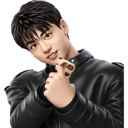 mysterious boy in leather jacket sticker
