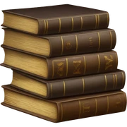 stack of antique books sticker