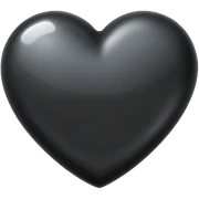 Black heart  sticker