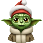 Christmas yoda sticker
