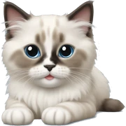 Ragdoll kitten laying  sticker