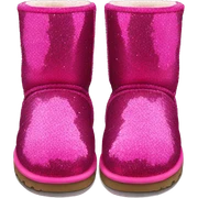 Realistic hot pink glitter and fur Ugg boots. sticker