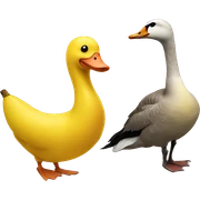 Goose and a banana sticker