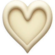 cream heart sticker