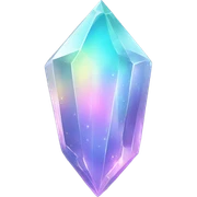 Sparkly glossy Pastel iridescent glass crystal shard sticker