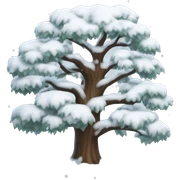 snowy tree sticker