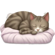 cat sleeping in bed sticker
