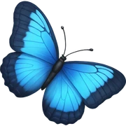 blue butterfly  sticker