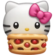 Hungry hello kitty sticker