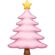 Light pink Christmas tree sticker
