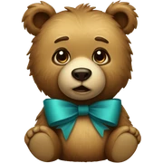 bear with a bow sticker