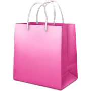 Pink Christmas gift bag  sticker