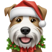 Christmas Dog ￼ sticker